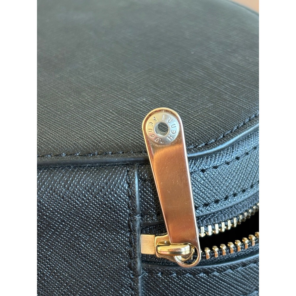 Henri Bendel New York Black Saffiano Leather Vanity Case Cosmetic Travel Bag - Picture 12 of 15